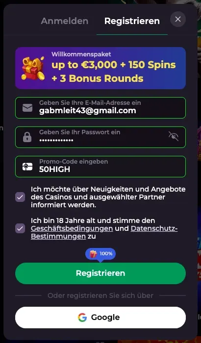 Rockyspin Casino Registrierung in Deutschland: Konto erstellen & sicher starten