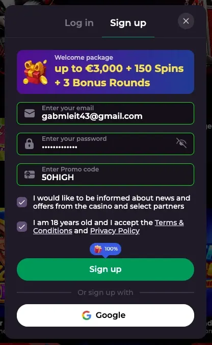 Rockyspin Casino Registration