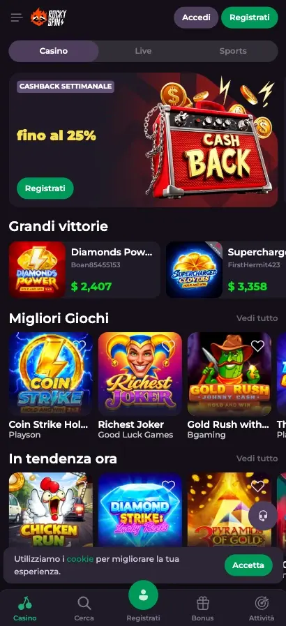 Rockyspin Casino App: come funziona in Italia, download e uso